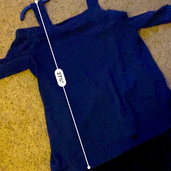 NWOT💙Rich Royal Blue Cold Shoulder Blouse - Picture 10 of 15